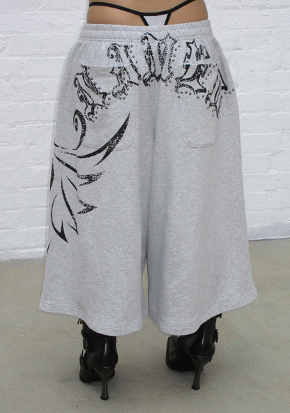 OUTLAW OVERSIZED SWEATSHORTS GREY MARL