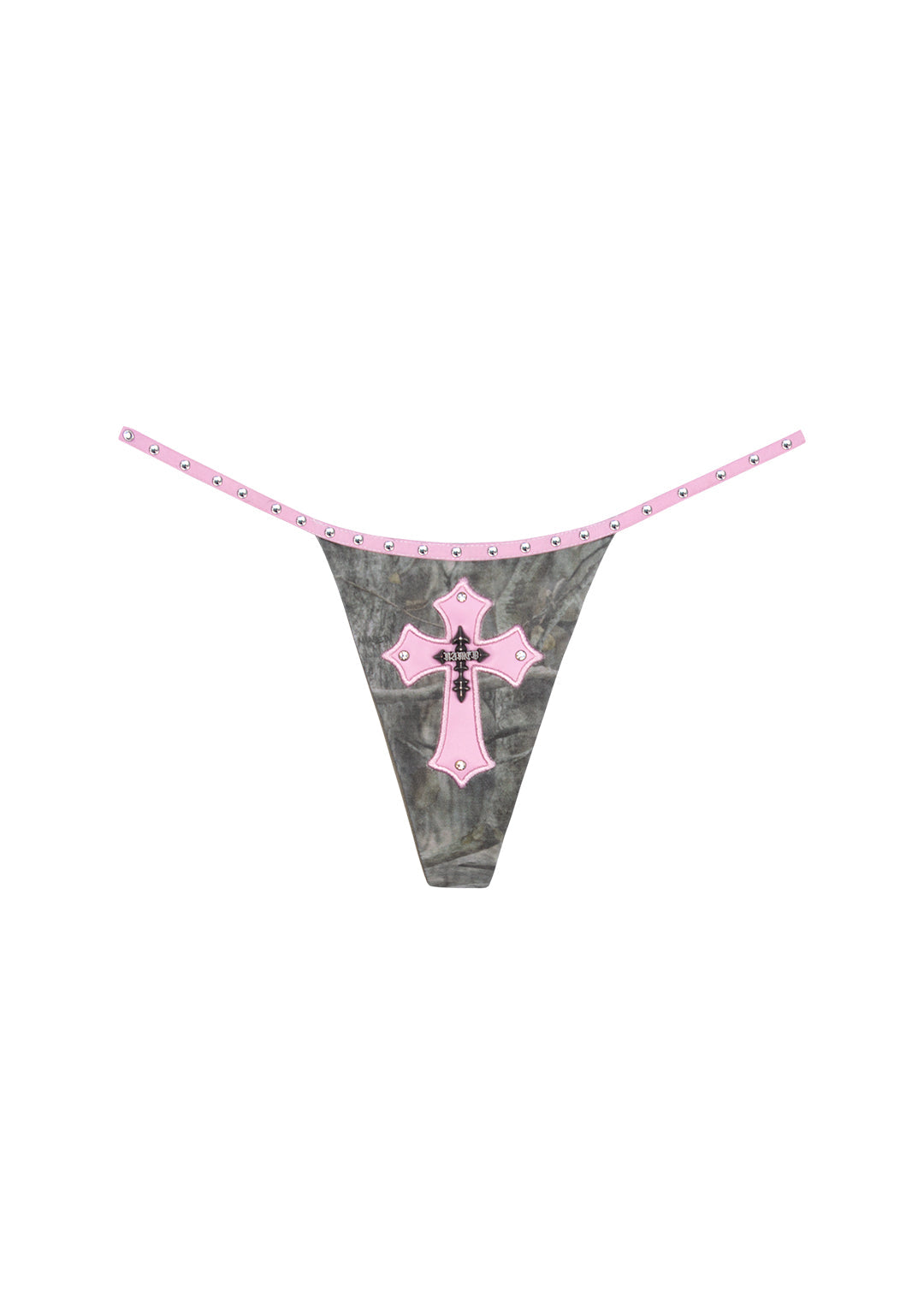SPOILT CONTRAST THONG TREE CAMO